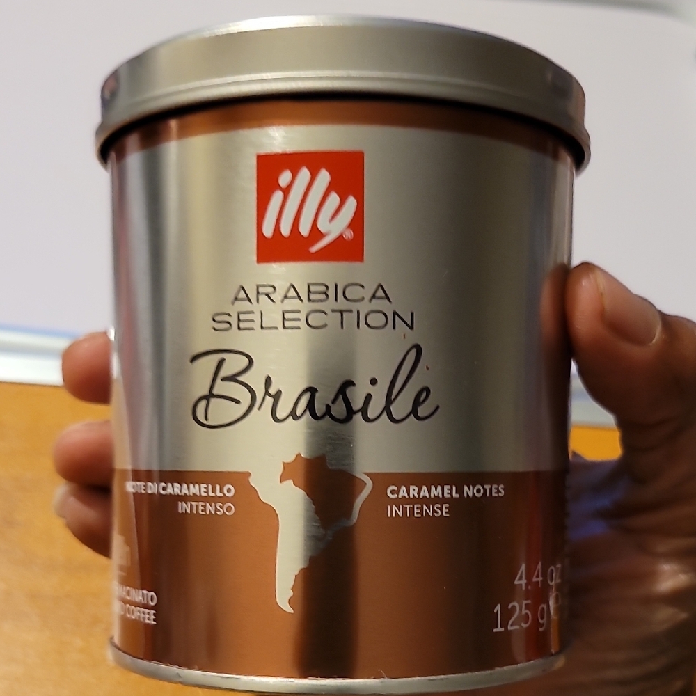 Illy Arabica Selection Brasile Coffee Tin - Silver and Brown